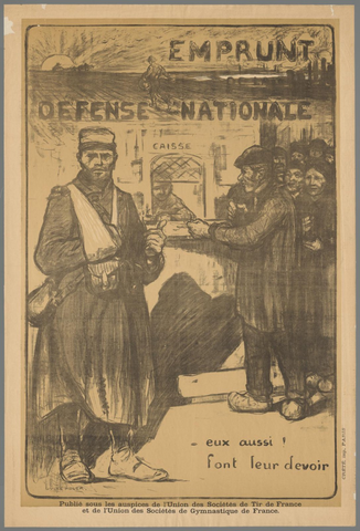Affiche « Emprunt (...).eux aussi font leur devoir ». Reproduction intégrale de l’exemplaire conservé par Rijksmuseum.
