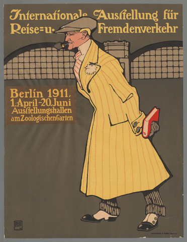 Affiche « Internationale Ausstellung für Reise und Fremdenverkehr ». Reproduction intégrale de l’exemplaire conservé par Rijksmuseum.