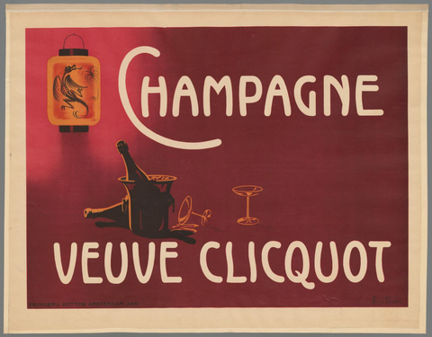 Affiche « Champagne Veuve Clicquot ». Reproduction intégrale de l’exemplaire conservé par Rijksmuseum.