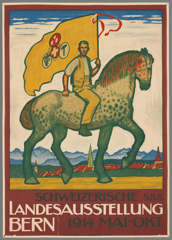 Affiche « Schweizerische Landesausstellung, Bern 1914 ». Reproduction intégrale de l’exemplaire conservé par Rijksmuseum.