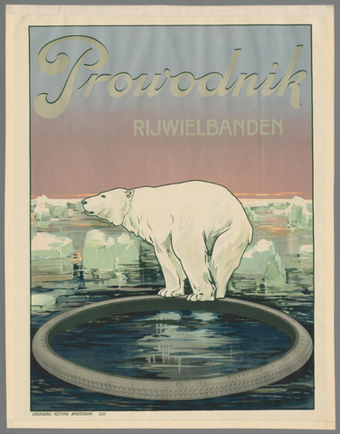 Affiche « Prowodnik rijwielbanden ». Reproduction intégrale de l’exemplaire conservé par Rijksmuseum.