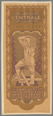 Affiche « De Centrale. Arbeiders-Verzekerings- en Depositobank 's-Gravenhage ». Reproduction intégrale de l’exemplaire conservé par Rijksmuseum.