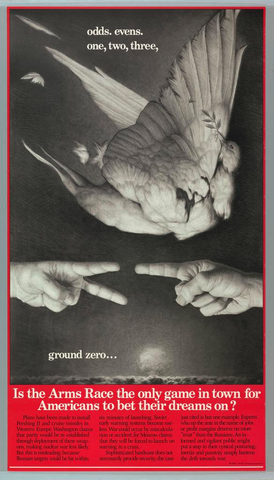 Affiche « Odds, Evens, One, Two, Three, ground zero... ». Reproduction intégrale de l’exemplaire conservé par Cooper Hewitt, Smithsonian Design Museum.