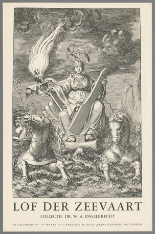 Affiche « Lof der Zeevaart. Collectie dr. W.A. Engelbrecht ». Reproduction intégrale de l’exemplaire conservé par Rijksmuseum.