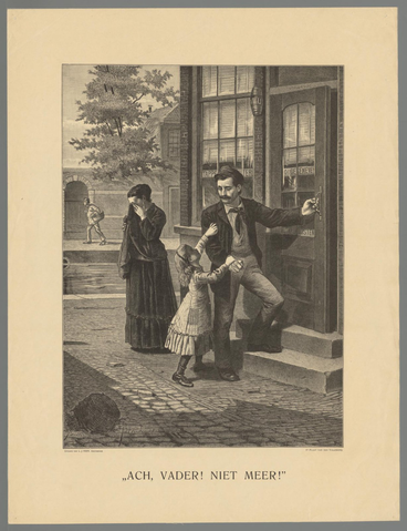 Affiche « "Ach, vader ! Niet meer !" ». Reproduction intégrale de l’exemplaire conservé par Rijksmuseum.