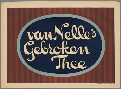 Affiche « Van Nelle's gebroken thee ». Reproduction intégrale de l’exemplaire conservé par Rijksmuseum.