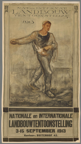 Affiche « Nationale en Internationale Landbouwtentoonstelling 1913 's-Gravenhage. 3-15 september ». Reproduction intégrale de l’exemplaire conservé par Rijksmuseum.