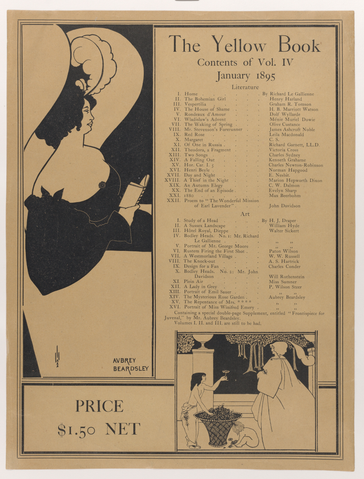 Affiche « Poster for The Yellow Book, Volume IV ». Reproduction intégrale de l’exemplaire conservé par The Metropolitan Museum of Art.