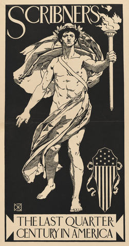 Affiche « Scribner's The Last Quarter-Century in America ». Reproduction intégrale de l’exemplaire conservé par The Metropolitan Museum of Art.