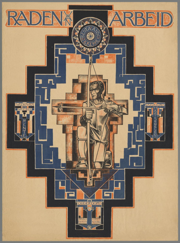 Affiche « Raden van Arbeid ». Reproduction intégrale de l’exemplaire conservé par Rijksmuseum.