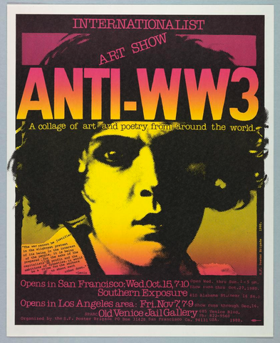 Affiche « Anti – WW3 ». Reproduction intégrale de l’exemplaire conservé par Cooper Hewitt, Smithsonian Design Museum.