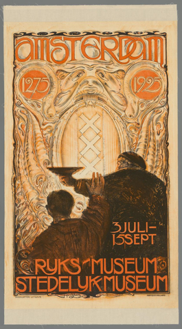 Affiche « Affiche voor de tentoonstelling Amsterdam 1275-1925 ». Reproduction intégrale de l’exemplaire conservé par Rijksmuseum.