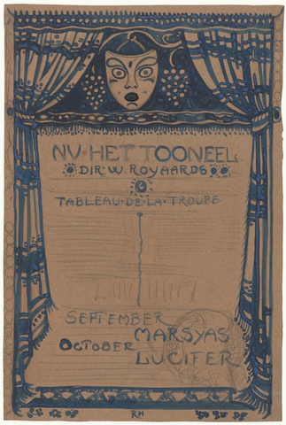 Affiche « Ontwerp voor affiche Tableau de la Troupe van Het Toneel ». Reproduction intégrale de l’exemplaire conservé par Rijksmuseum.