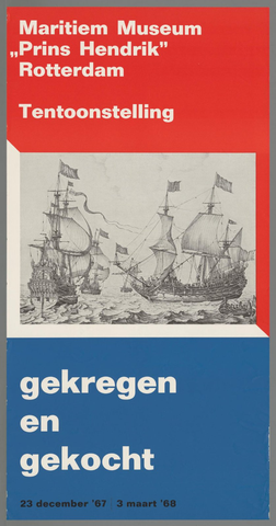 Affiche « Gekregen en gekocht ». Reproduction intégrale de l’exemplaire conservé par Rijksmuseum.