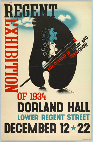 Affiche « Regent Exhibition of 1934 ». Reproduction intégrale de l’exemplaire conservé par Cooper Hewitt, Smithsonian Design Museum.