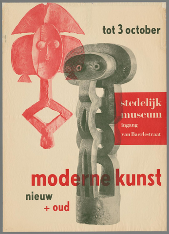 Affiche « Moderne kunst nieuw + oud ». Reproduction intégrale de l’exemplaire conservé par Rijksmuseum.
