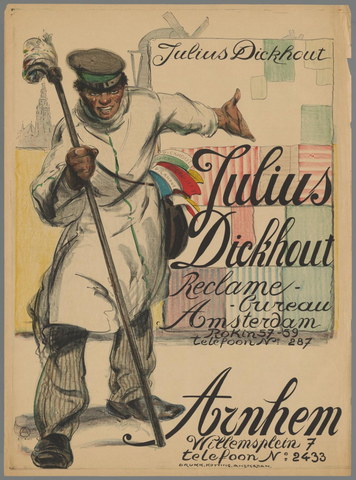 Affiche « Julius Dickhout Reclame-bureau Amsterdam. Arnhem. ». Reproduction intégrale de l’exemplaire conservé par Rijksmuseum.