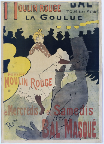 Affiche « Affiche voor ‘Le Moulin Rouge’ ». Reproduction intégrale de l’exemplaire conservé par Rijksmuseum.