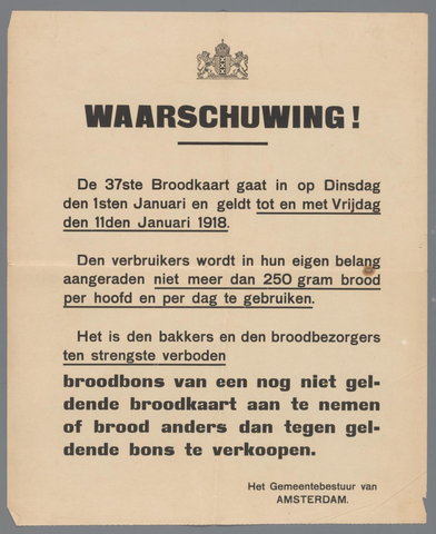 Affiche « Aanplakbiljet ». Reproduction intégrale de l’exemplaire conservé par Rijksmuseum.