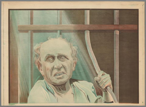 Affiche « Louis Bouwmeester. Bioscope en filmfabriek F.A. Nöggerath Amsterdam ». Reproduction intégrale de l’exemplaire conservé par Rijksmuseum.
