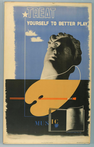 Affiche « Treat Yourself to Better Play ». Reproduction intégrale de l’exemplaire conservé par Cooper Hewitt, Smithsonian Design Museum.