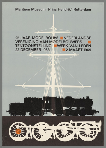 Affiche « 25 jaar modelbouw ». Reproduction intégrale de l’exemplaire conservé par Rijksmuseum.