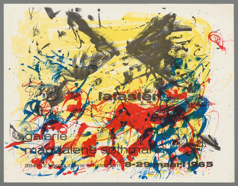 Affiche « Lataster, Galerie Magdelena Sothmann 284 n.z. voorburgwal Amsterdam 8-19 maart 1965 ». Reproduction intégrale de l’exemplaire conservé par Rijksmuseum.