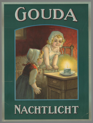 Affiche « Gouda Nachtlicht ». Reproduction intégrale de l’exemplaire conservé par Rijksmuseum.