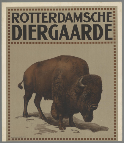 Affiche « Rotterdamsche Diergaarde ». Reproduction intégrale de l’exemplaire conservé par Rijksmuseum.