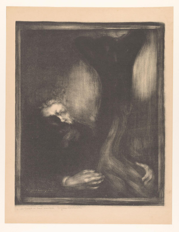 Affiche « Portret van Rodin met een sculptuur ». Reproduction intégrale de l’exemplaire conservé par Rijksmuseum.