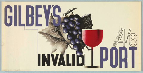 Affiche « Gilbey's Invalid Port ». Reproduction intégrale de l’exemplaire conservé par Cooper Hewitt, Smithsonian Design Museum.