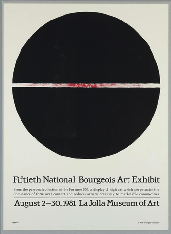 Affiche « Fiftieth National Bourgeois Art Exhibit ». Reproduction intégrale de l’exemplaire conservé par Cooper Hewitt, Smithsonian Design Museum.