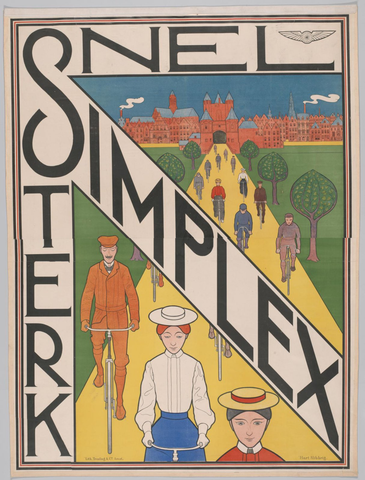 Affiche « Simplex Snel Sterk (Simplex Speedy [and] Strong) ». Reproduction intégrale de l’exemplaire conservé par Rijksmuseum.